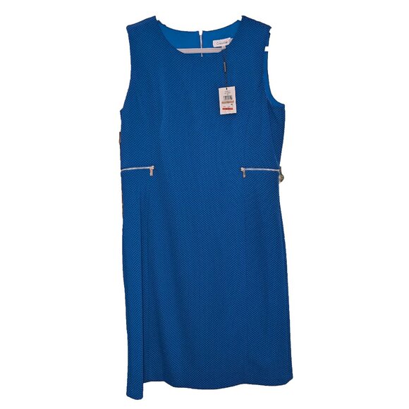 Calvin Klein Jacquard Zip Trim Sheath Dress *New with Tag* - Picture 1 of 3